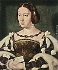 Joos Van Cleve Canvas Paintings - Portrait of Eleonora, Queen of France